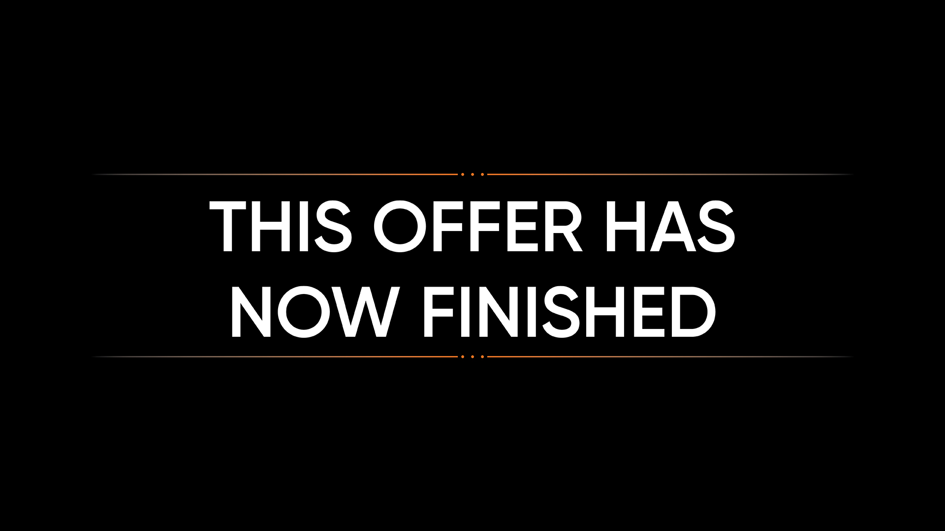 This offer has now finished